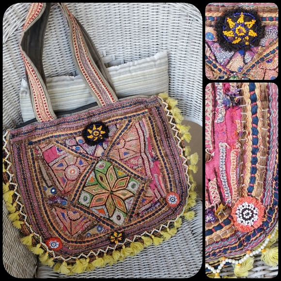 Banjara Boho Hippie gypsy Embroidered handmade Bag - Picture 5 of 8